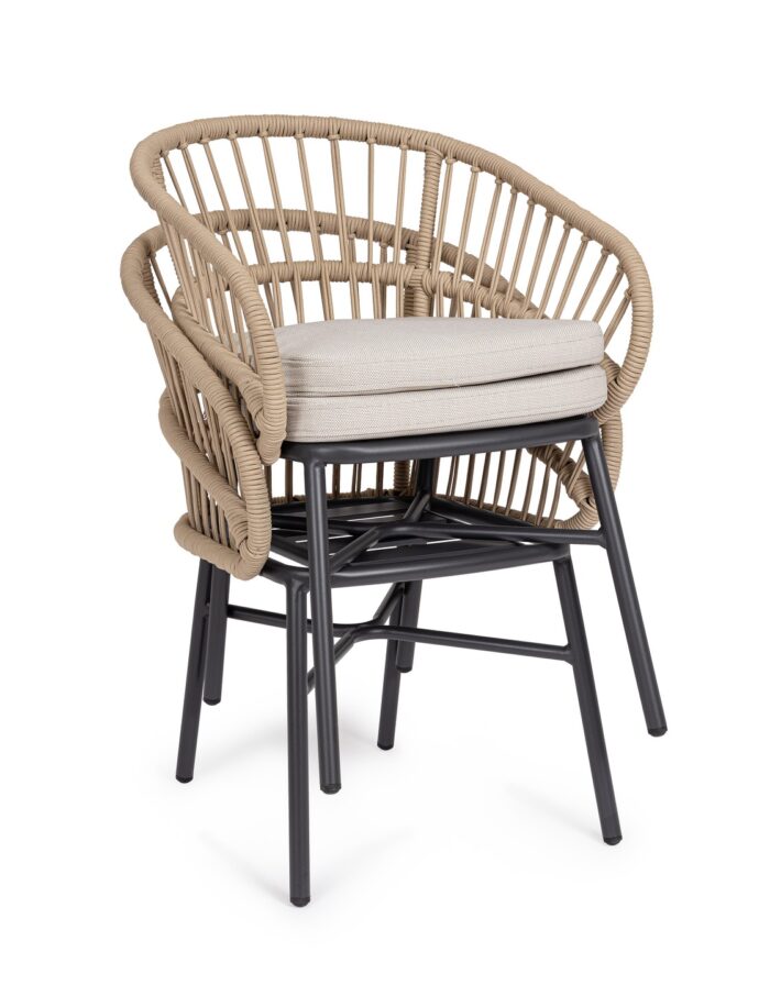 Sedia C-br C-c Odivelas Beige - Imagen 2
