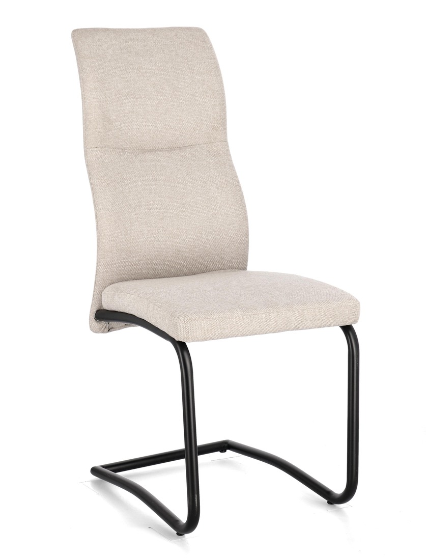 0730137 Sedia Thelma Nero/Beige - Image 1