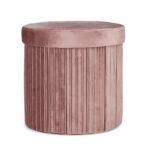 Pouf Cont. Jocelyn To Velvet Pink Antique