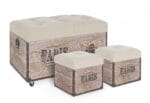 Set3 Pouf Travel Paris Corda - immagine 2