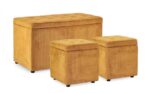 Set3 Panchina-2pouf Cont. Dylan Ocra - Image 2
