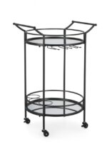 Carrello P.bottiglie 3p Isaac Nero H83