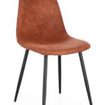 Sedia New Irelia Nero/microf.cognac