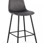 Taburete de bar New Irelia Negro/vel.grig.sc