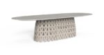 Tavolo Pranzo Swipe 300x110 White-beige