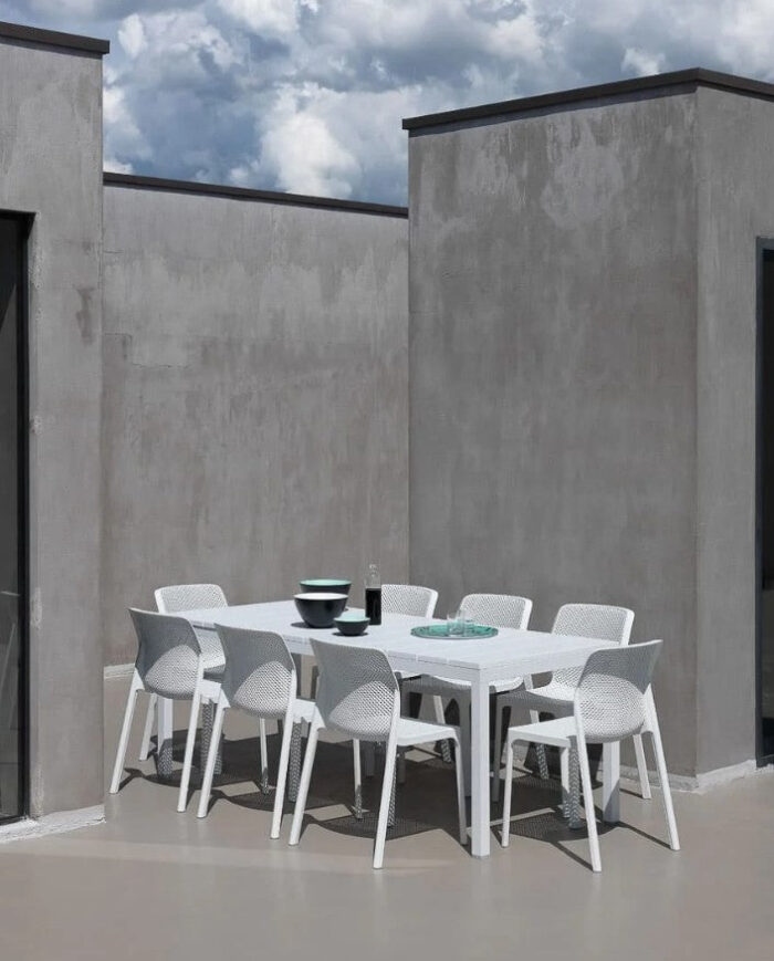 Nardi Tavolo Rio 140 Extensible 140 / 210 x 85 Cm H 76 Cm Alluminio Tortora - immagine 5