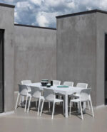 Nardi Tavolo Rio 140 Extensible 140 / 210 x 85 Cm H 76 Cm Alluminio Bianco - immagine 4