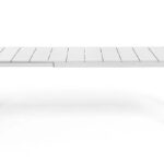 Nardi Rio Aluminium 140 Ausziehbarer Tisch 140 / 210 x 85 Cm H 75 Cm Weiß
