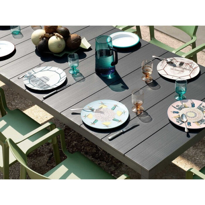 Nardi Tavolo Rio Alluminio 210 Extensible 210 / 280 x 100 Cm H 75 Cm Antracite - immagine 2