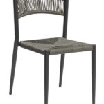 Moia Greenwood Sedia Milano Alluminio con Corda Grigio Antracite