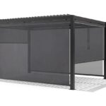 Moia Greenwood Tenda Oscurante Autoavvolgente per Pergola in Textilene 4 Mt Antracite