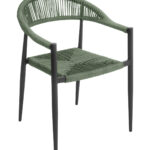 Moia Greenwood Poltrona Milano Alluminio Grigio con Corda Verde