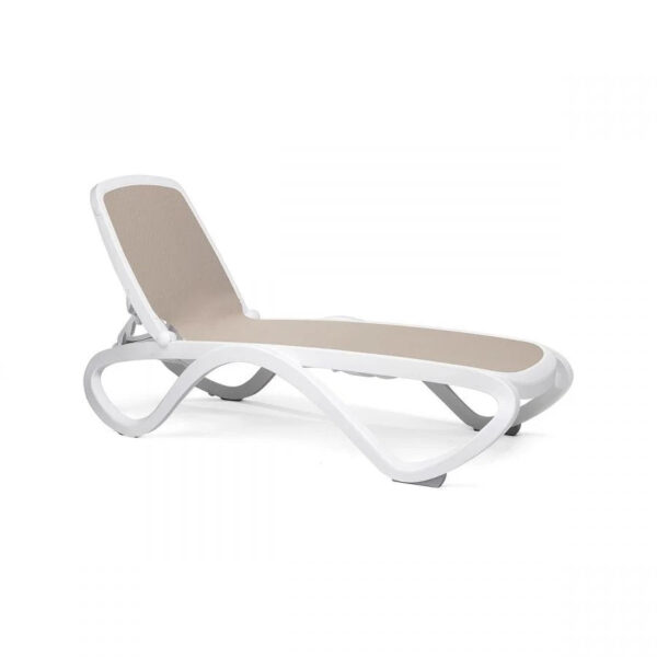 immagine 1 nardi lettino omega bianco tela tortora ean 8010352809437 jpg