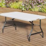Tavolo Catering Fisso in Polietilene 183 x 74 Cm Bianco – Image 2