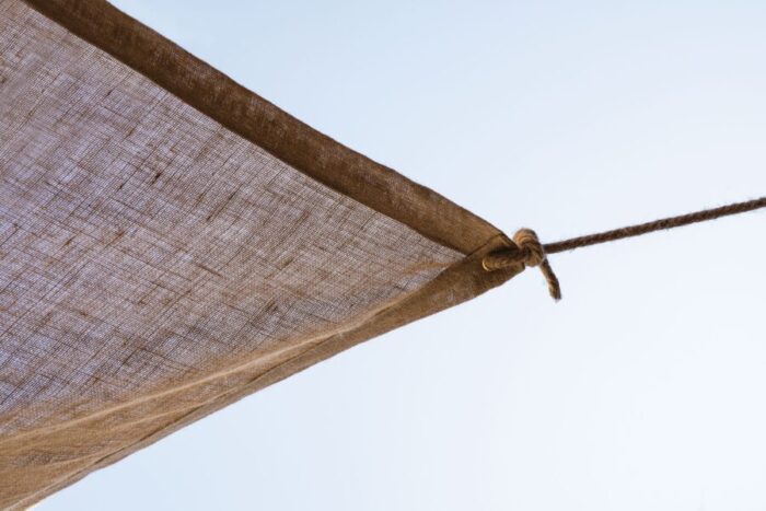 Moia Greenwood Vela in Canapa Quadrata 3 x 3 Mt Naturale - Imagen 2