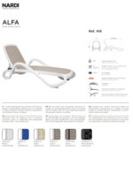 Nardi Lettino Alfa Bianco Beige - Imagen 4