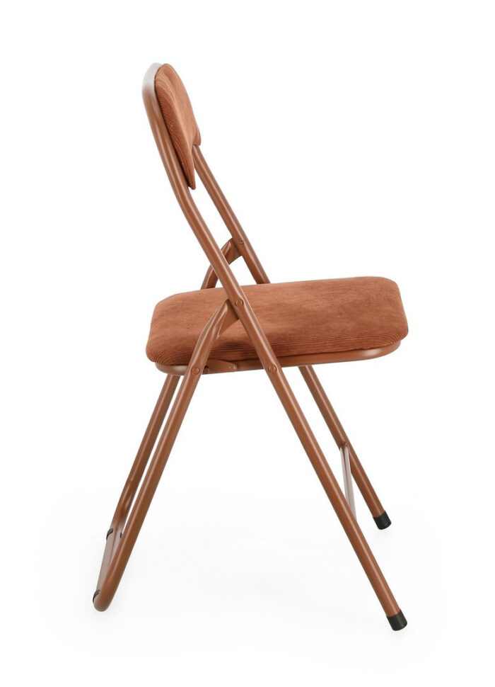 Sedia Pieghevole Joy Velluto Arancio - Imagen 5