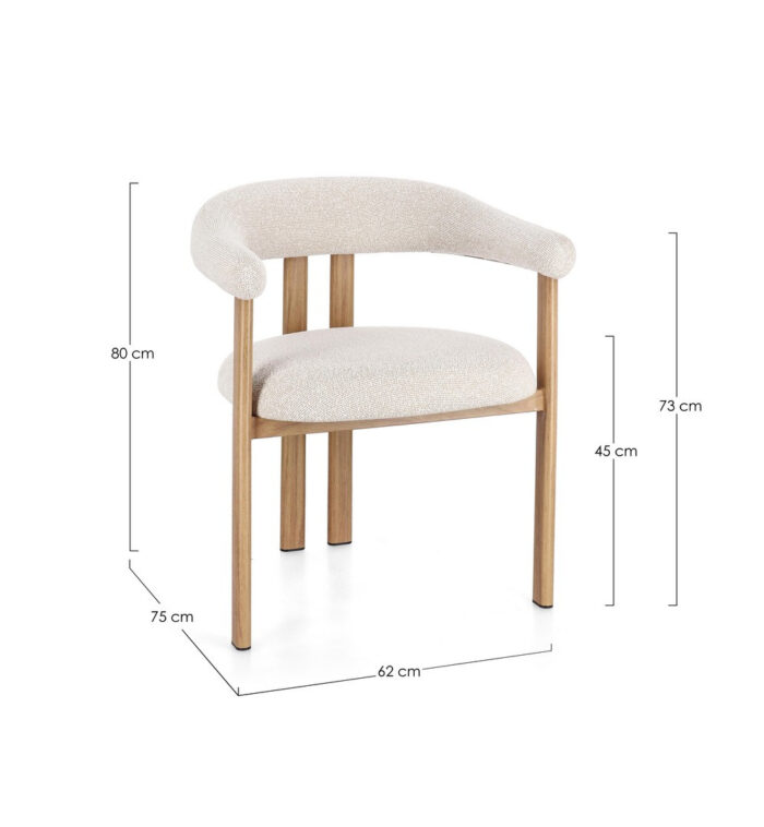 Sedia C-Br Giuditta Naturale/Lino - immagine 5