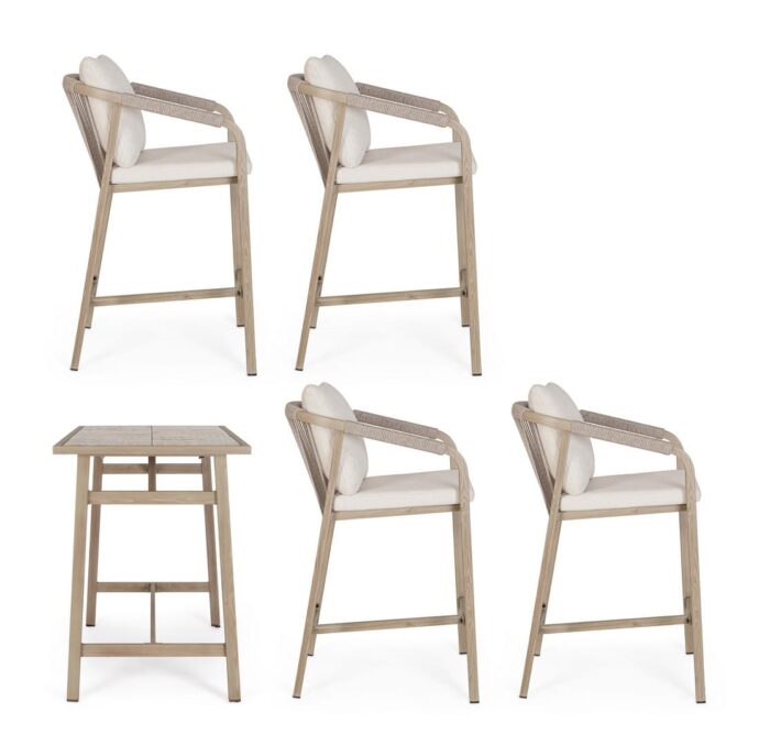 Set Tavolo Bar + 4 Sgabelli Kalimera - immagine 17