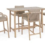 Set Tavolo Bar + 4 Sgabelli Kalimera