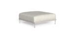 CleoSoft Alu Sofa Pouf Warm White