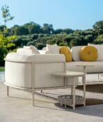 Lisa Set 1 Sofa + 2 Poltrona Living + Tavolo Caffè D85 + Tavolo Caffè D65 Warm white-Castle white – Image 3