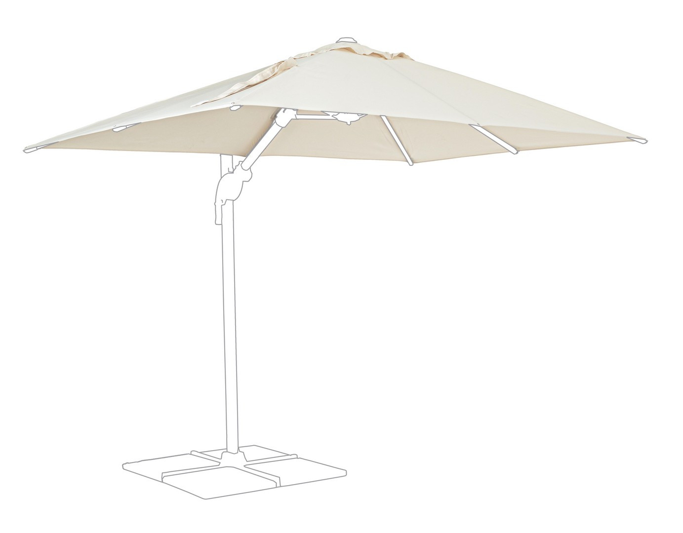 17392 Telo Ombrellone Braccio Orion Beige – Image 1
